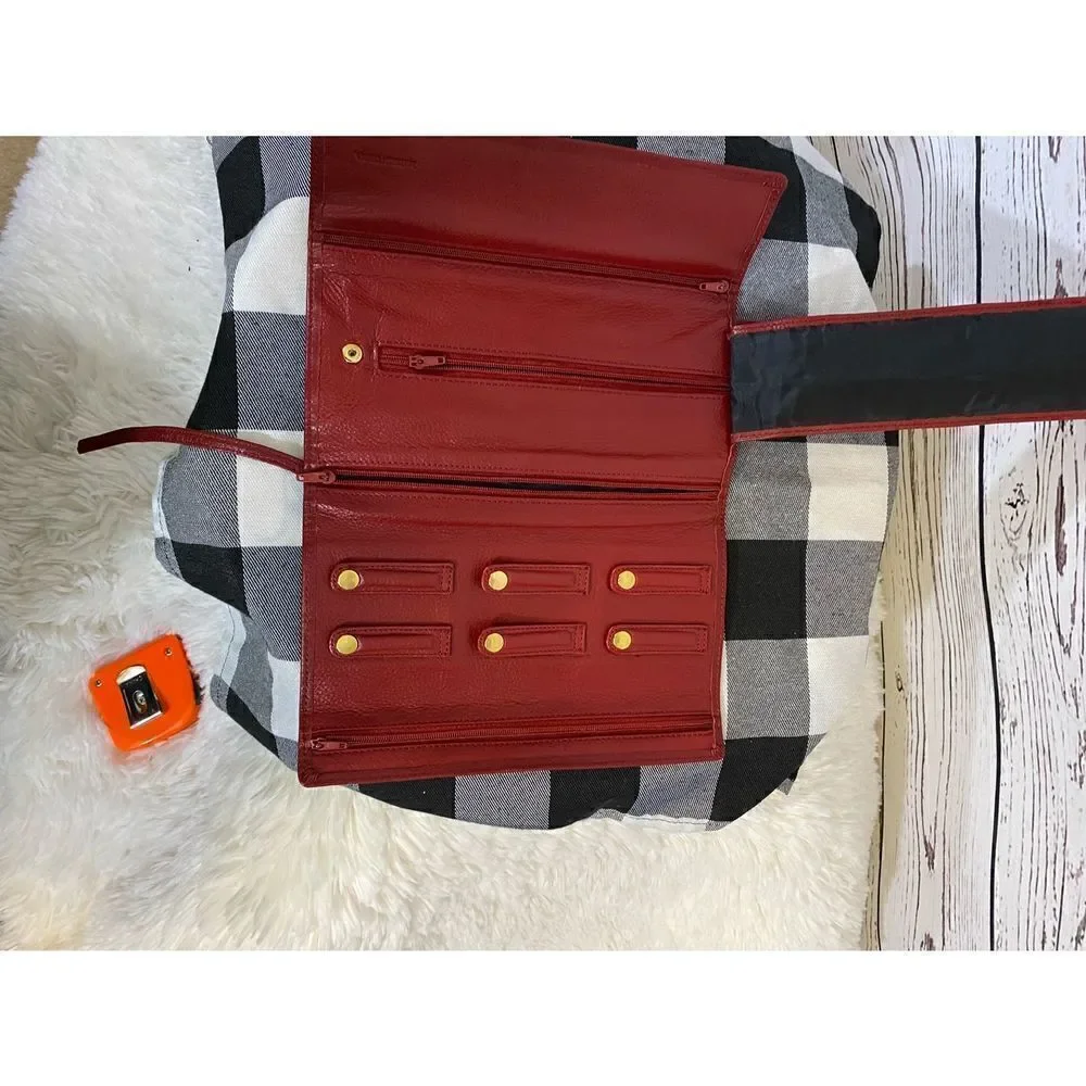 Red Jewelry Travel Roll